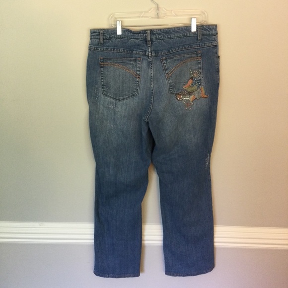 Venezia Embroidered Jeans Size 18 Waist 36” - Picture 7 of 7